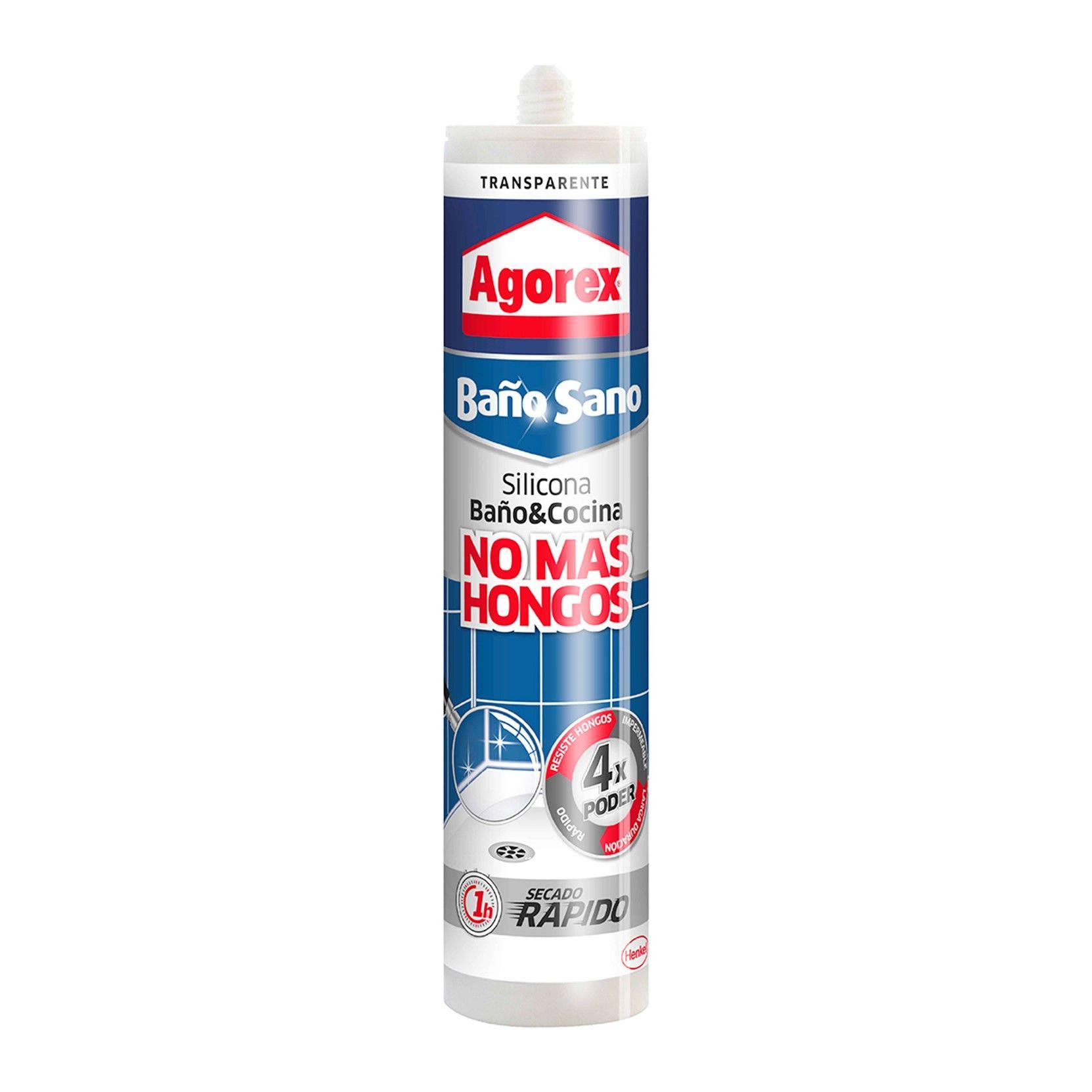 Silicona Acética Antihongos Baño y Cocina Transp Agorex-1