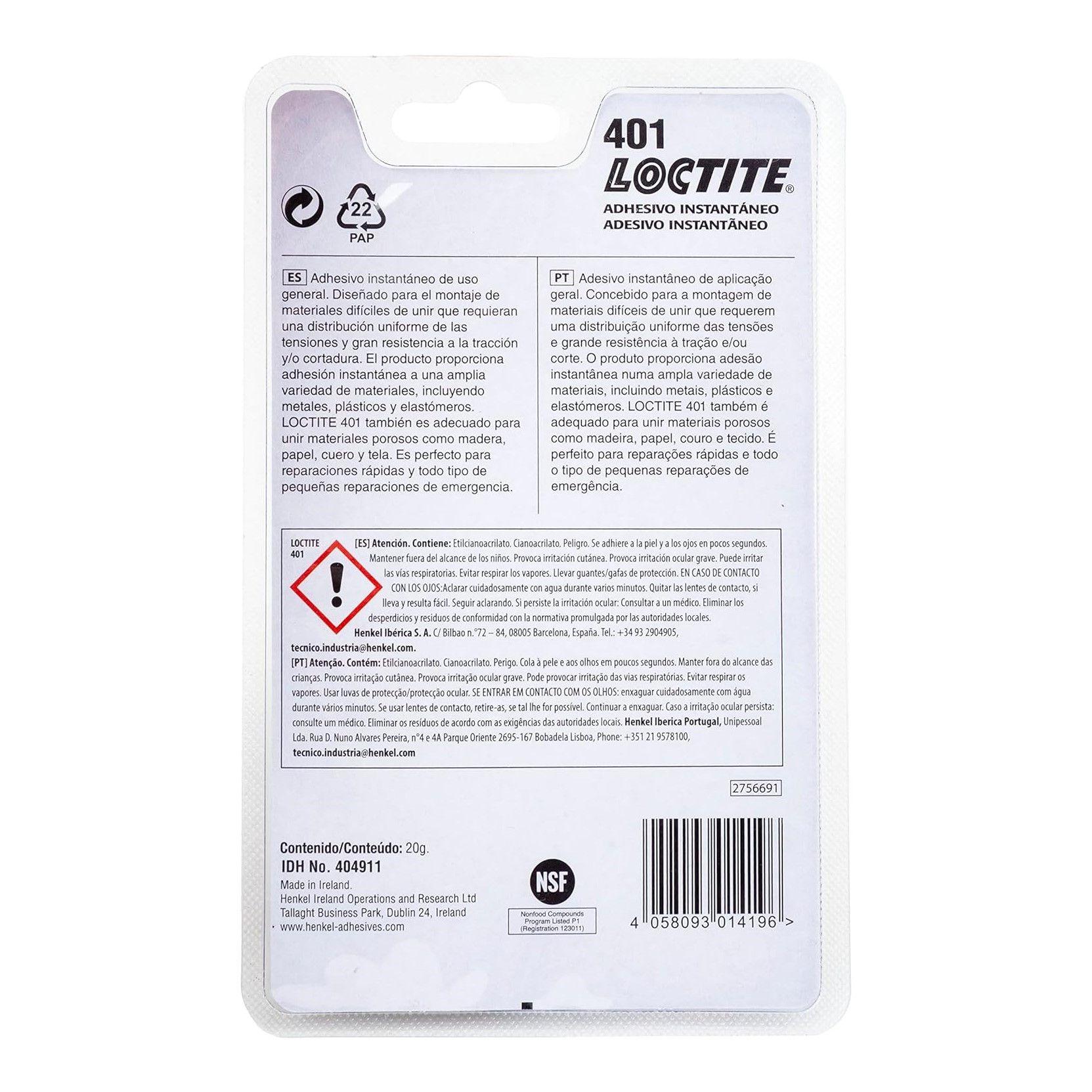 Loctite 401 Adhesivo Instantáneo Pegamento 20Gr-3