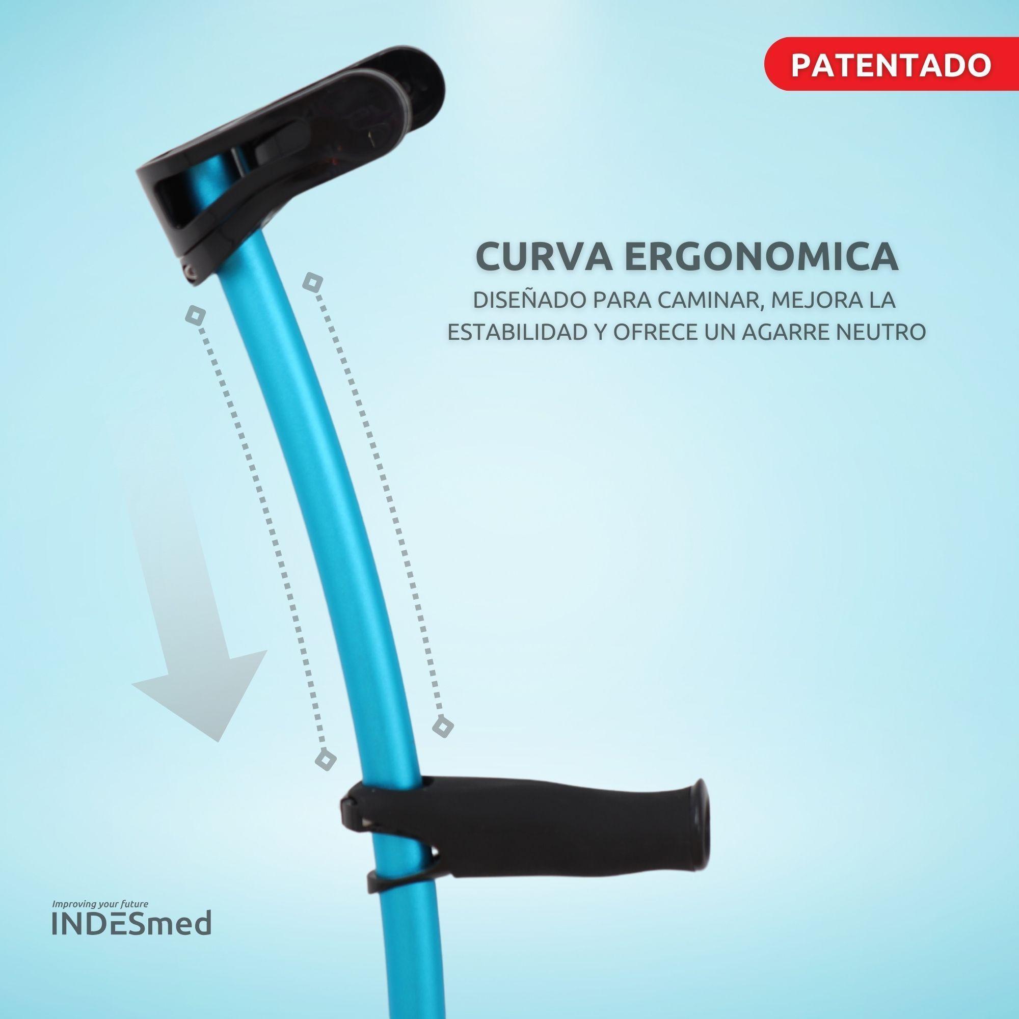 Par de Muletas Ergonómicas De Aluminio INDESmes-5