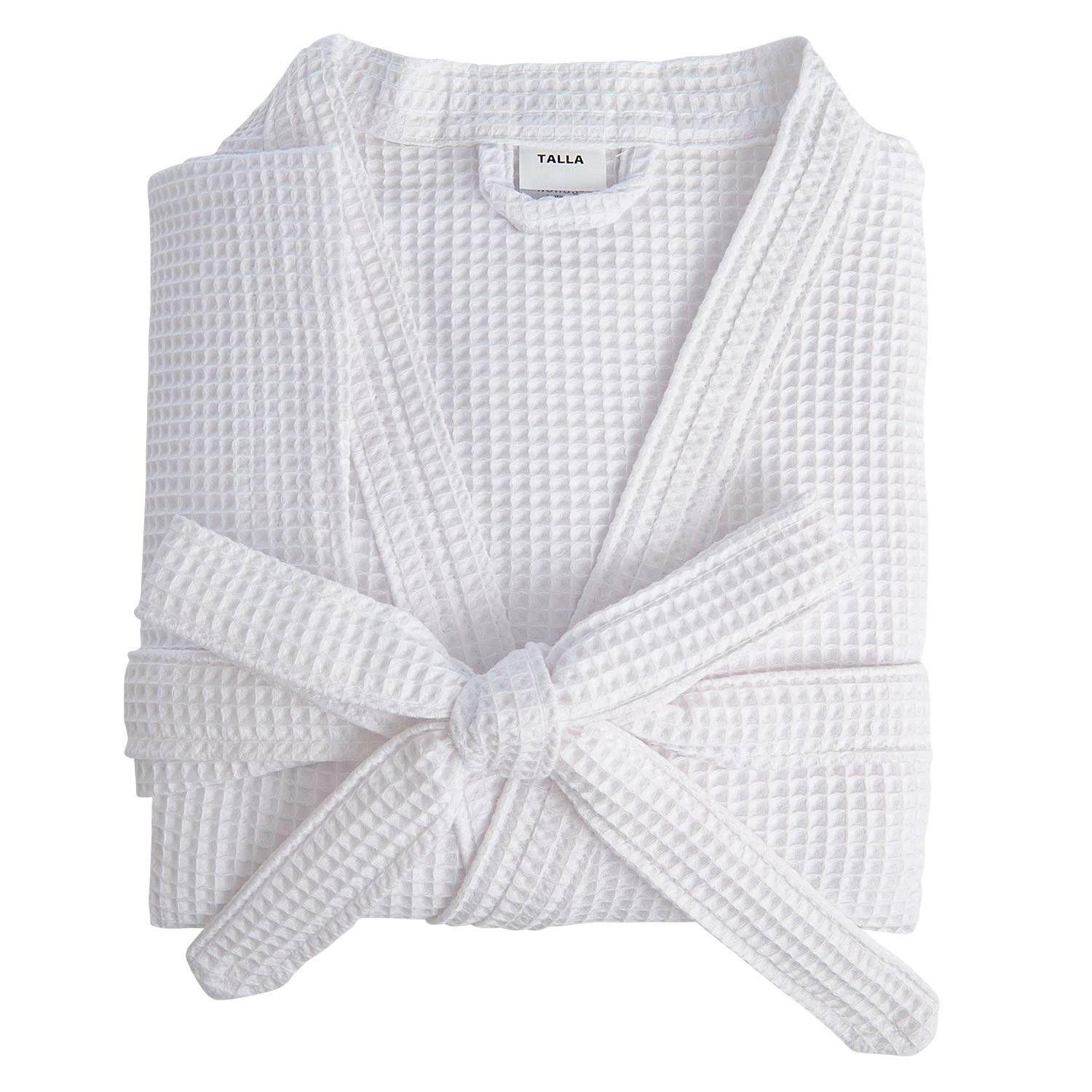 Bata de baño piqué blanca 58% algodón 42% poliéster - Döhler-0