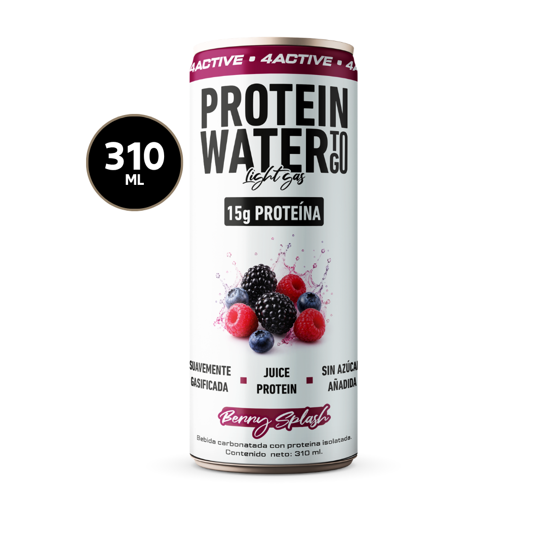 4Active Protein Water To Go Light Gas 15g Proteína 310 ml | Bebida Proteica-0