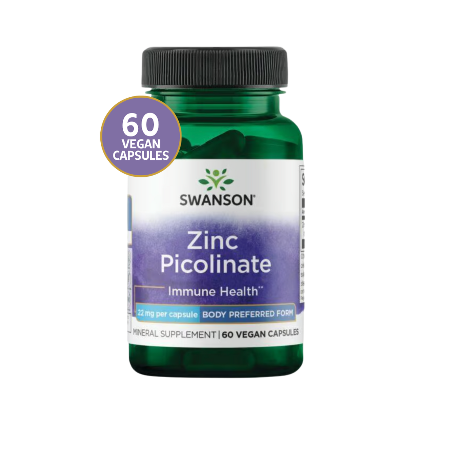 SW1113 Zinc Picolinate - Body Preferred Form 22 mg 60 Caps-1