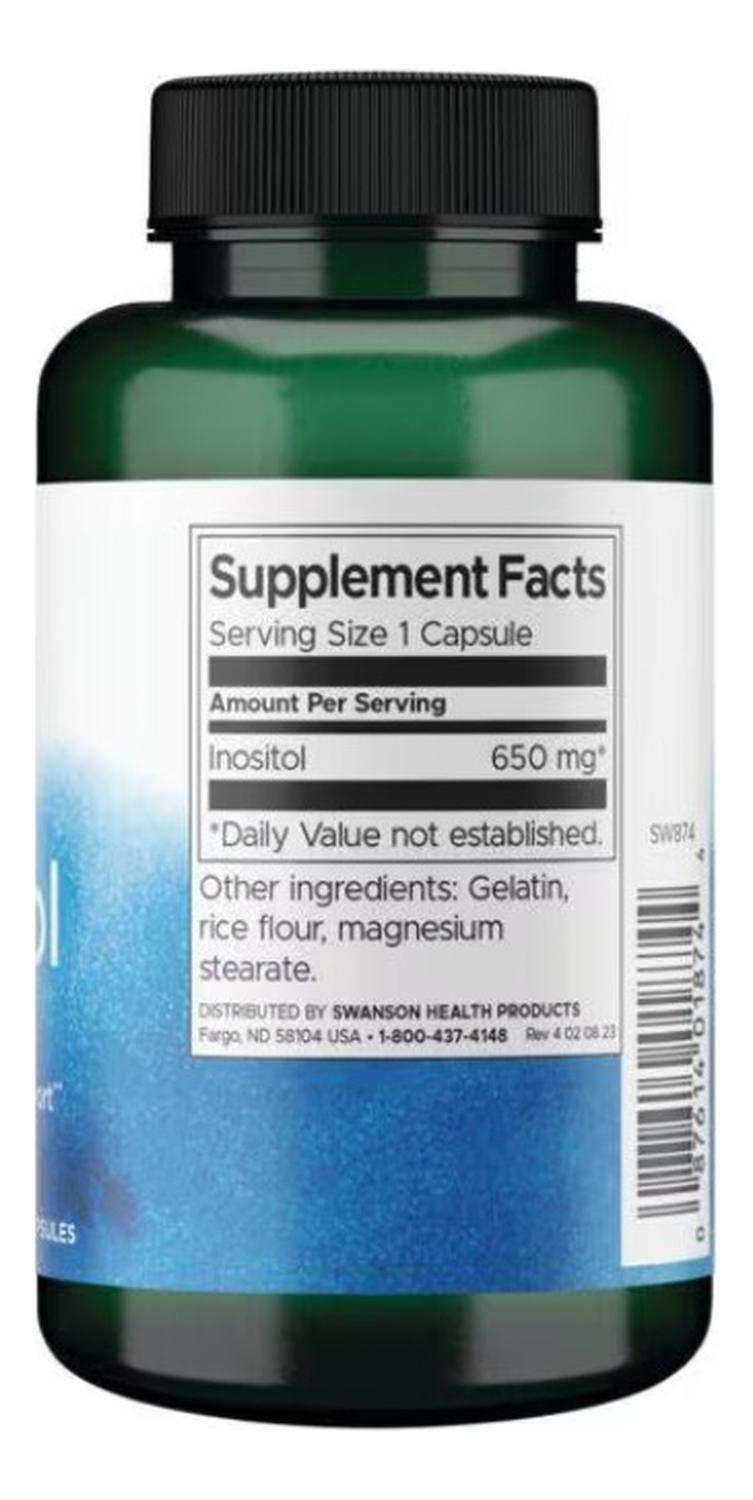 Inositol Swanson 650 mg 100 Caps-2
