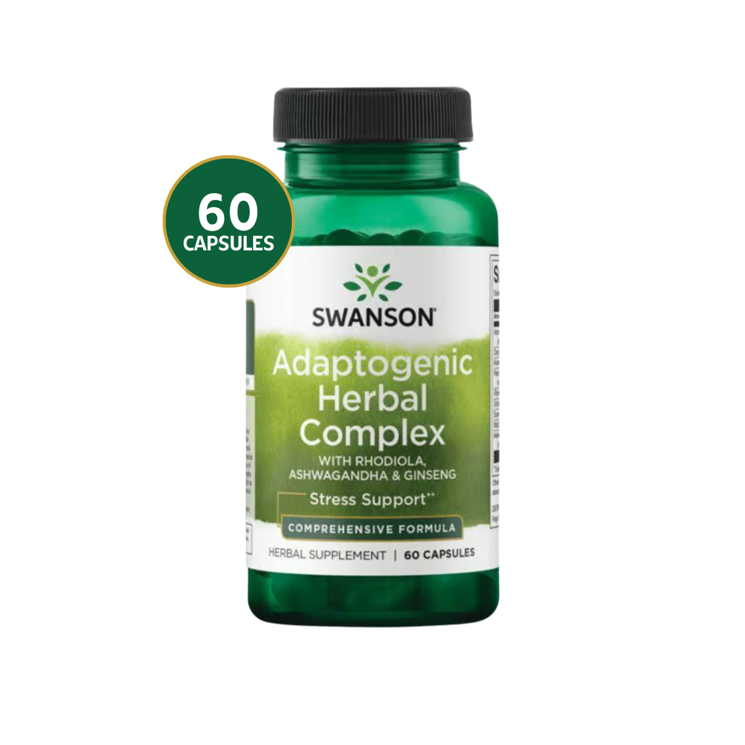 Swanson Adaptogenic Herbal Complex with Rhodiola. Ashwagandha & Ginseng 60 Caps-2