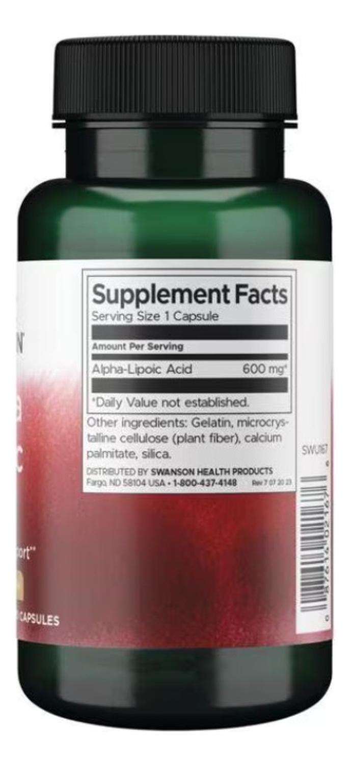 SWU167 Alpha Lipoic Acid 600 mg 60 Caps-2