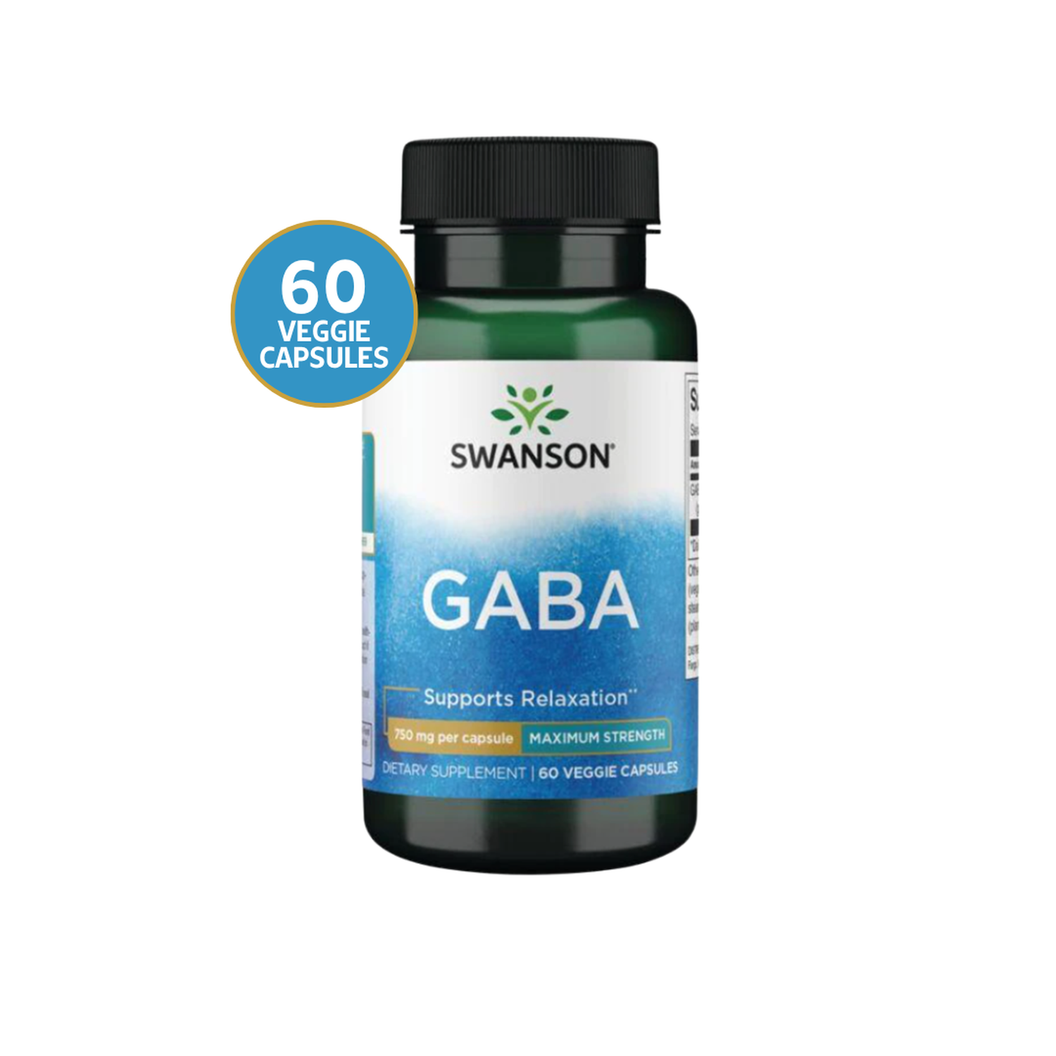 SWU676 Gaba - Maximum Strength 750 mg 60 Veg Caps-1