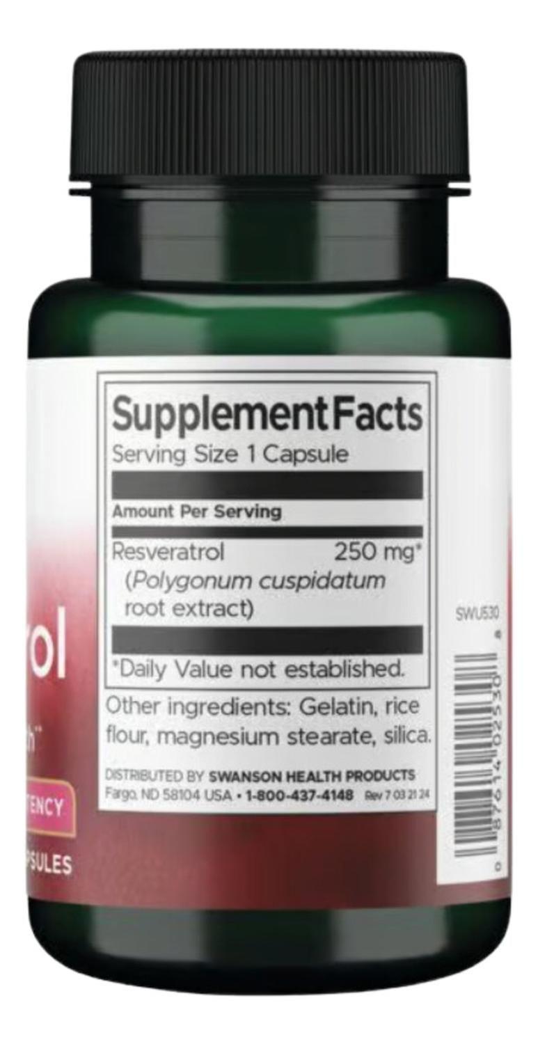 Resveratrol 250mg - 30 Cápsulas Resveratrol 250mg - 30 Cápsulas-1