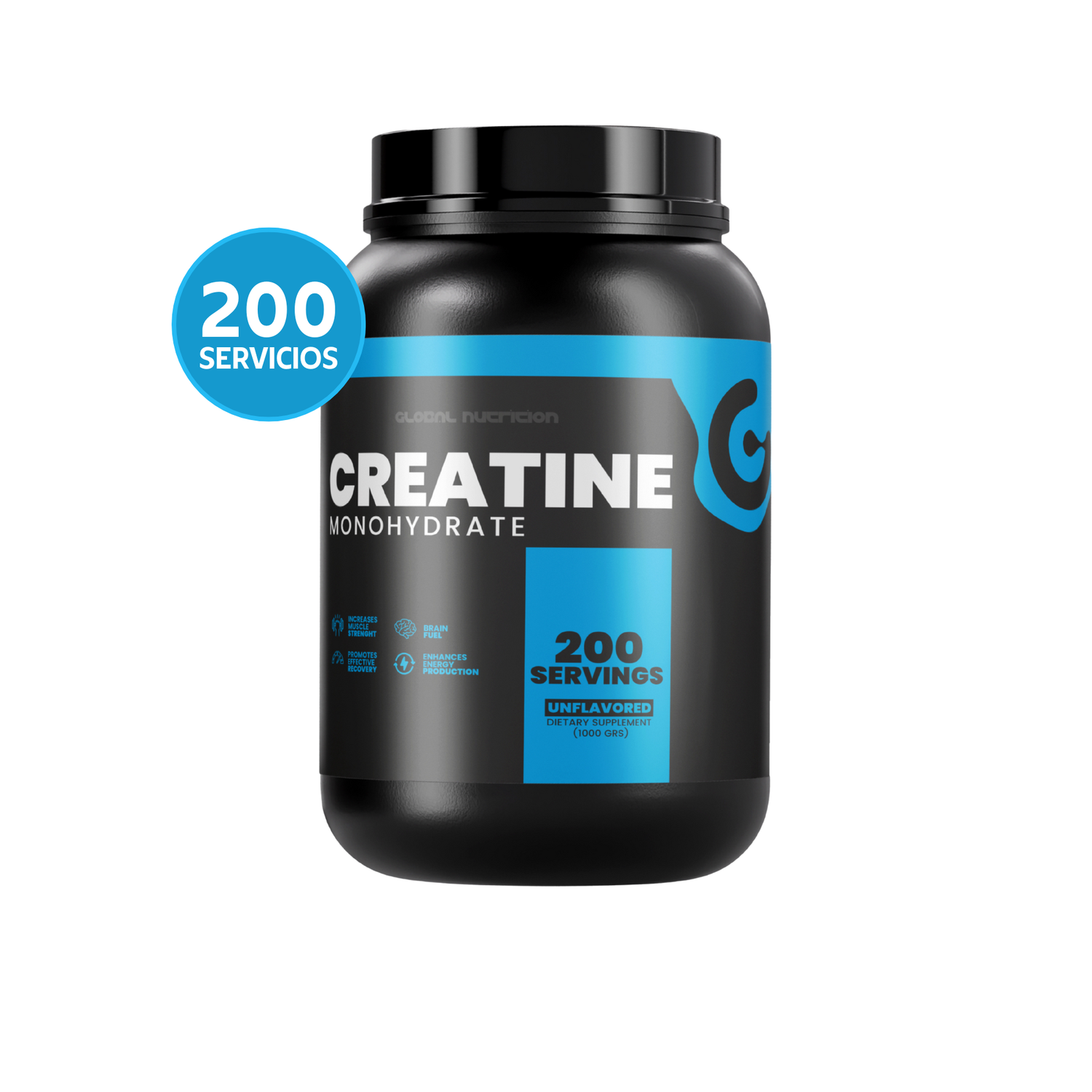 Creatina 1000 gr - 200 Servicios global nutrition-1