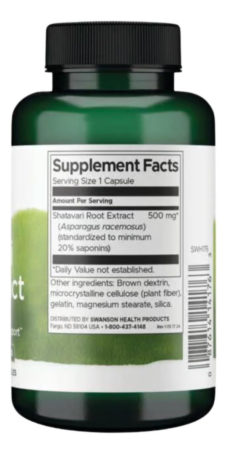 Swanson Shatavari Root Extract - Satandarized 500mg 120 Caps Swanson Shatavari Root Extract - Satand-3