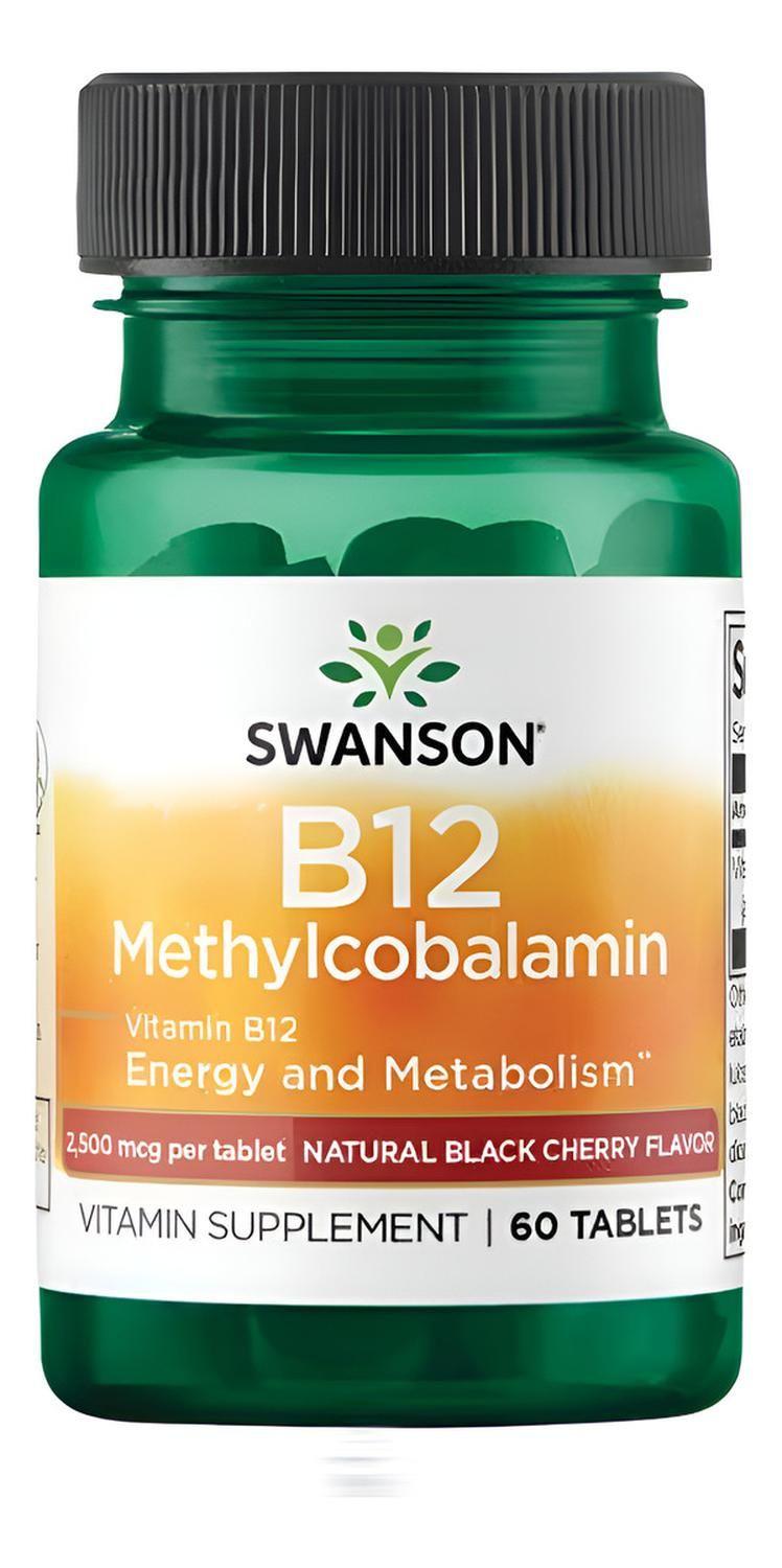 Vitamin B12 Methylcobalamin - Natural Cherry Flavored 2.500 mcg 60 Tabs-0