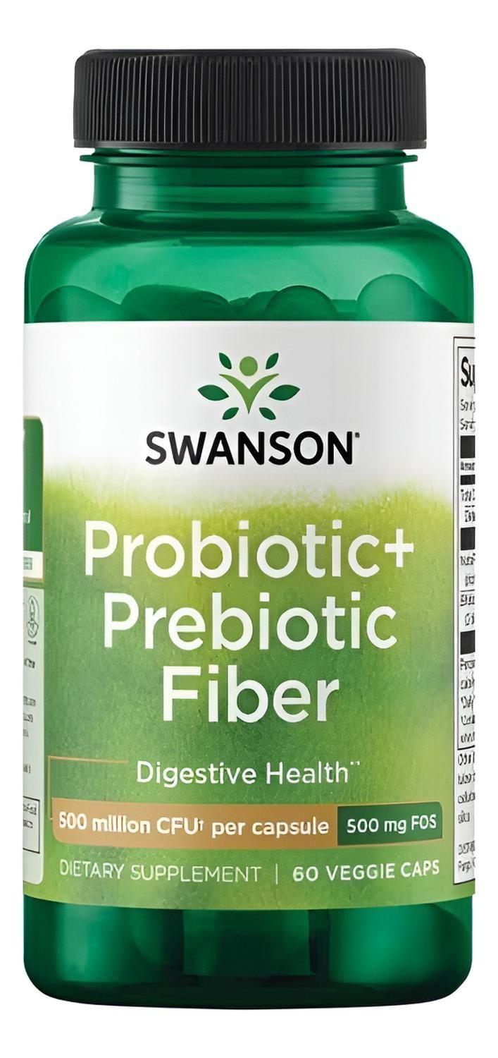 Probiotic+ Prebiotic Fiber 1 Billion Swanson Cfu 60 Vegan Caps-0