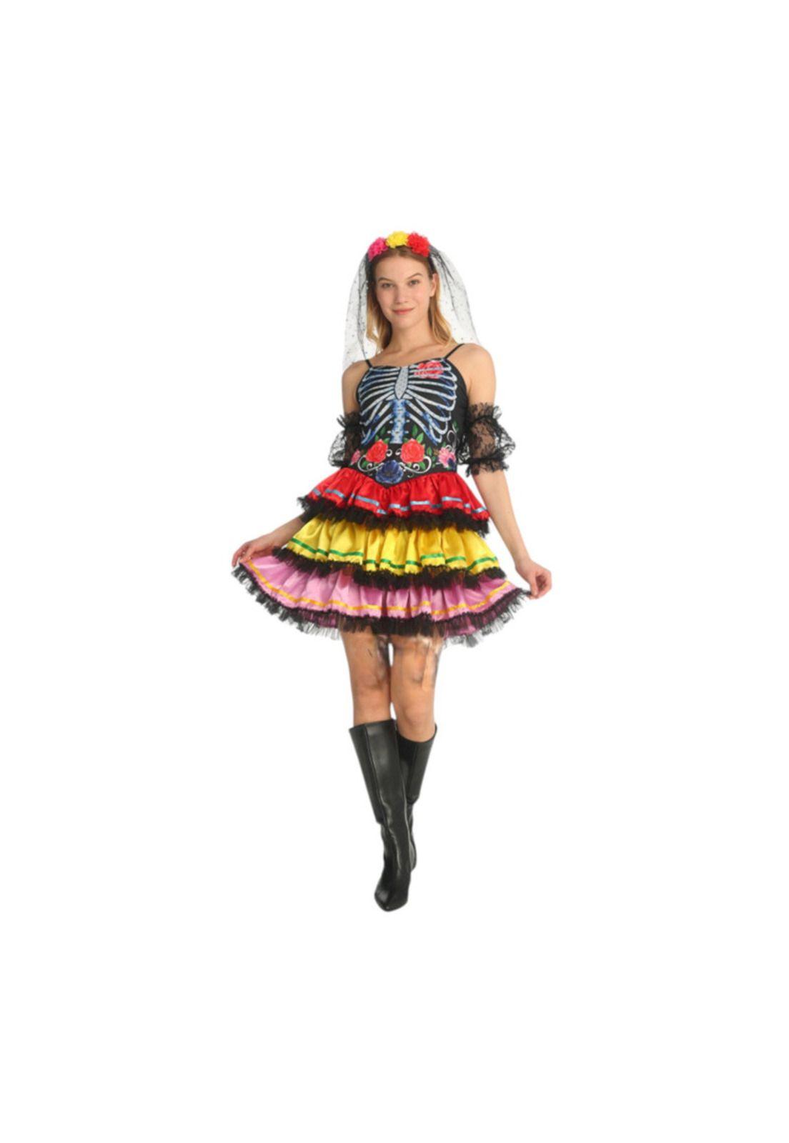 Disfraz Cosplay Catrina Dia de Muertos Esqueleto-0