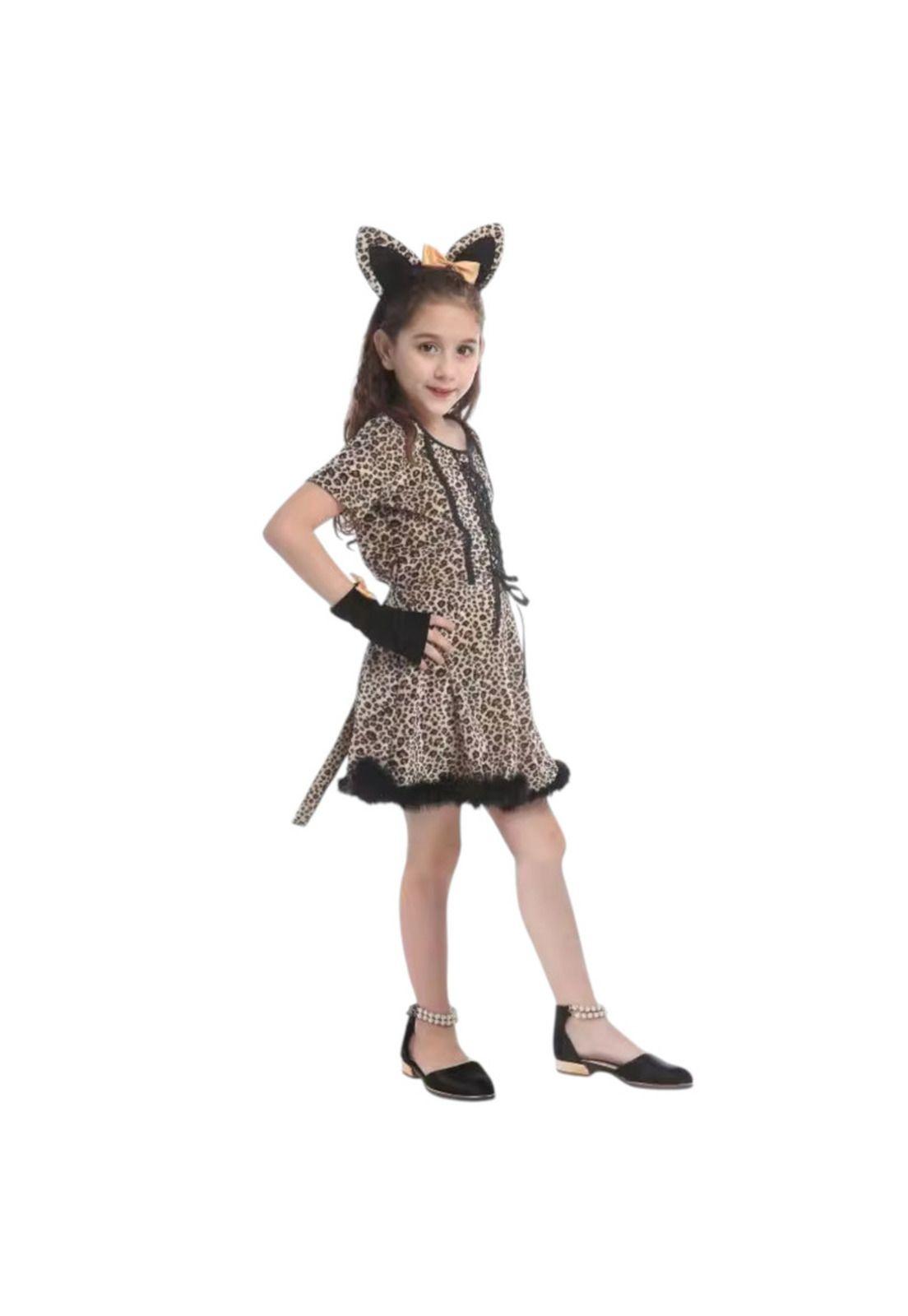 Disfraz Infantil Gato Vestido Niña-1