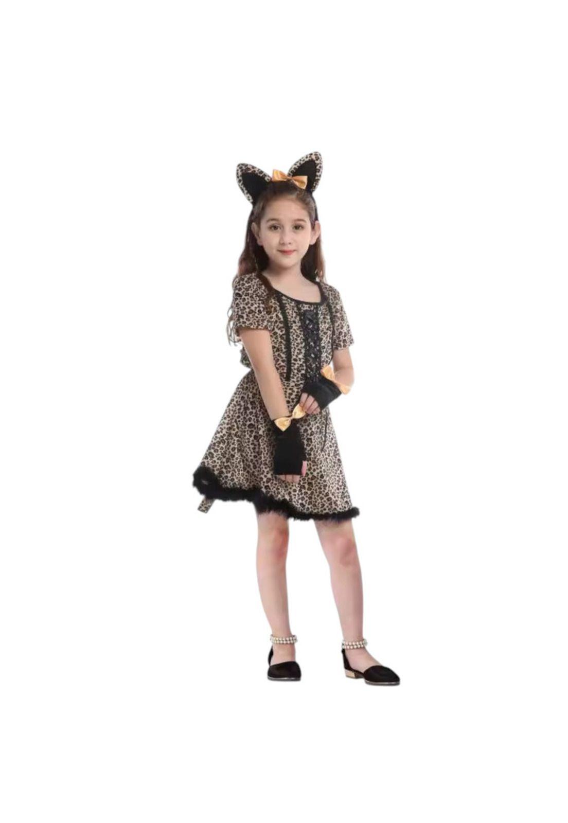 Disfraz Infantil Gato Vestido Niña-3