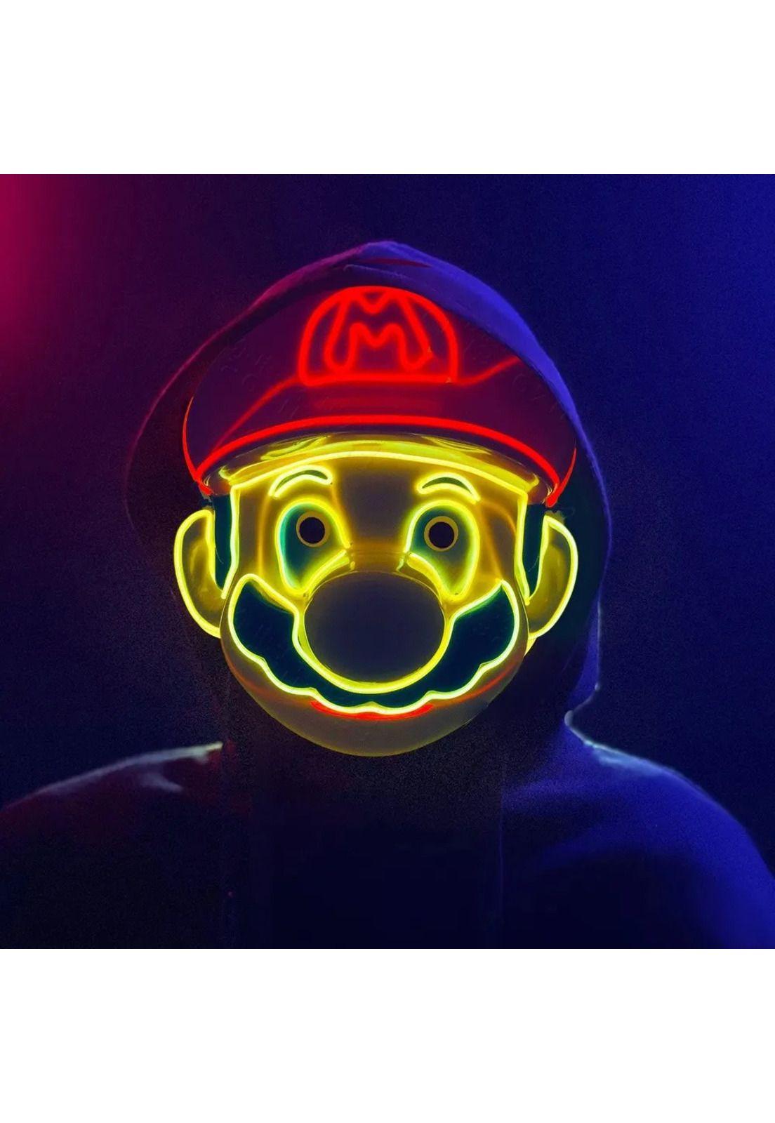 Máscara Accesorio Cosplay De Super Mario LED Para Fiesta-3