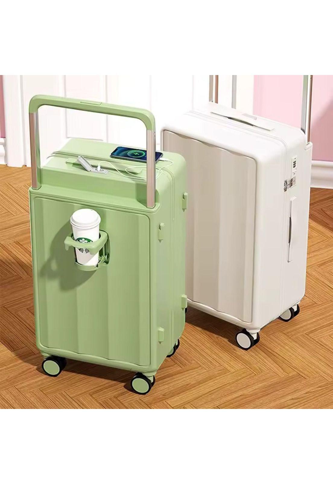 Maleta de Viaje Con Cargador 50 cm Verde-2