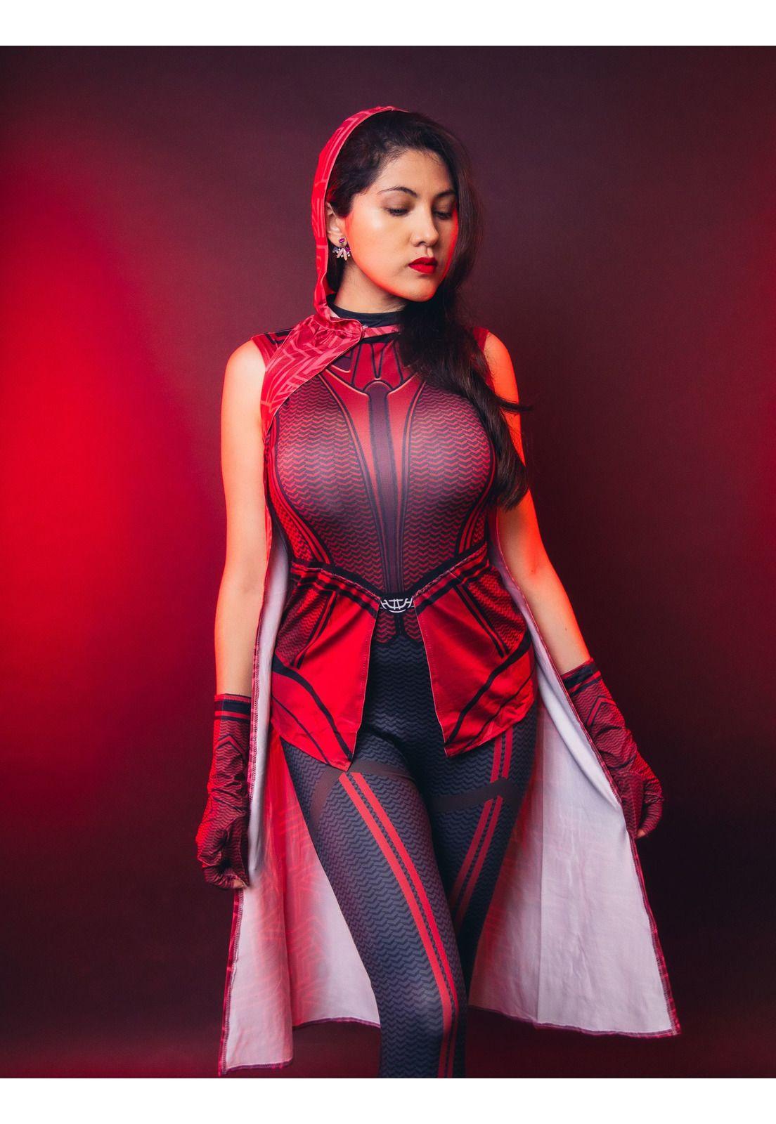 Disfraz Cosplay Bruja Escarlata de Wanda Visión Marvel-3