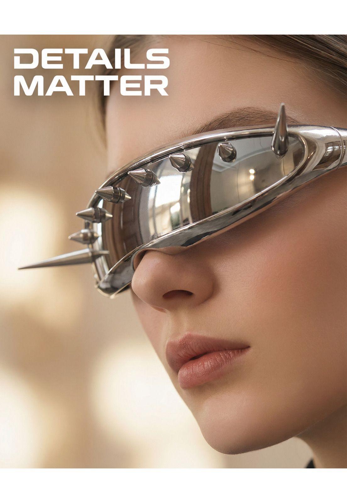 Lentes Retro Futuristas Steampunk Rave Rock Para Mujer-6