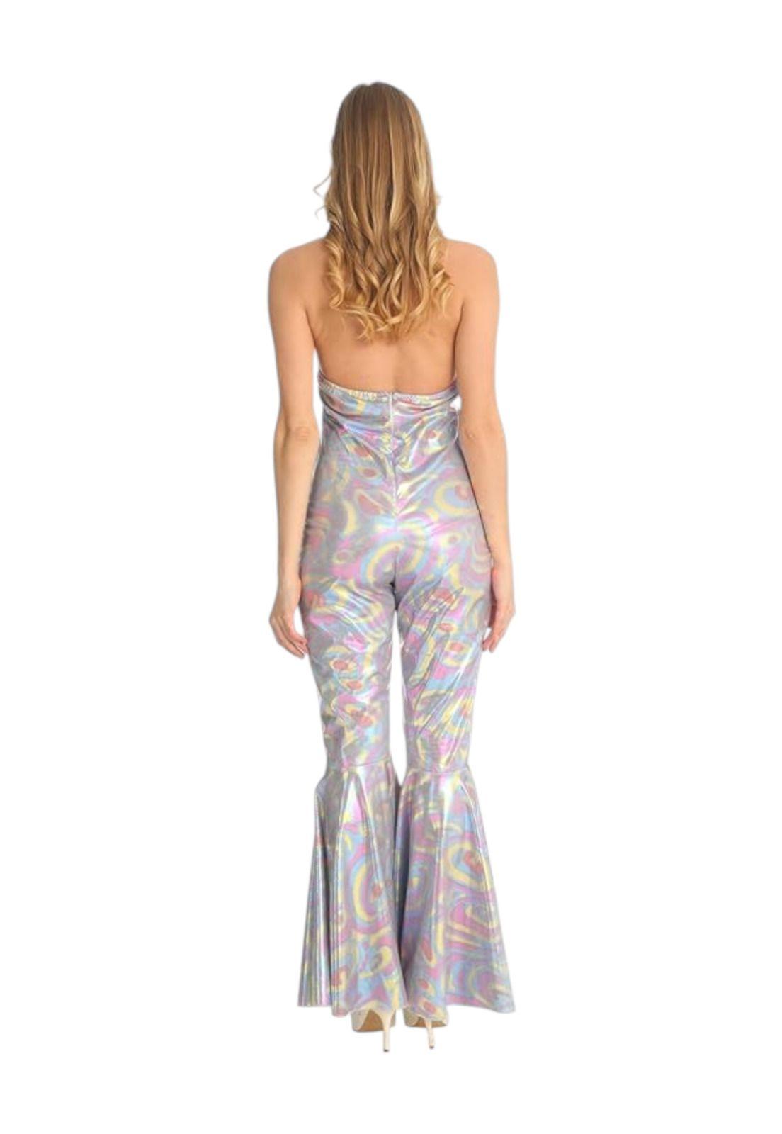 Disfraz Completo Mujer Onda Disco Retro Fiesta Temática Años 80 Traje Halloween Adulto Mujer-3