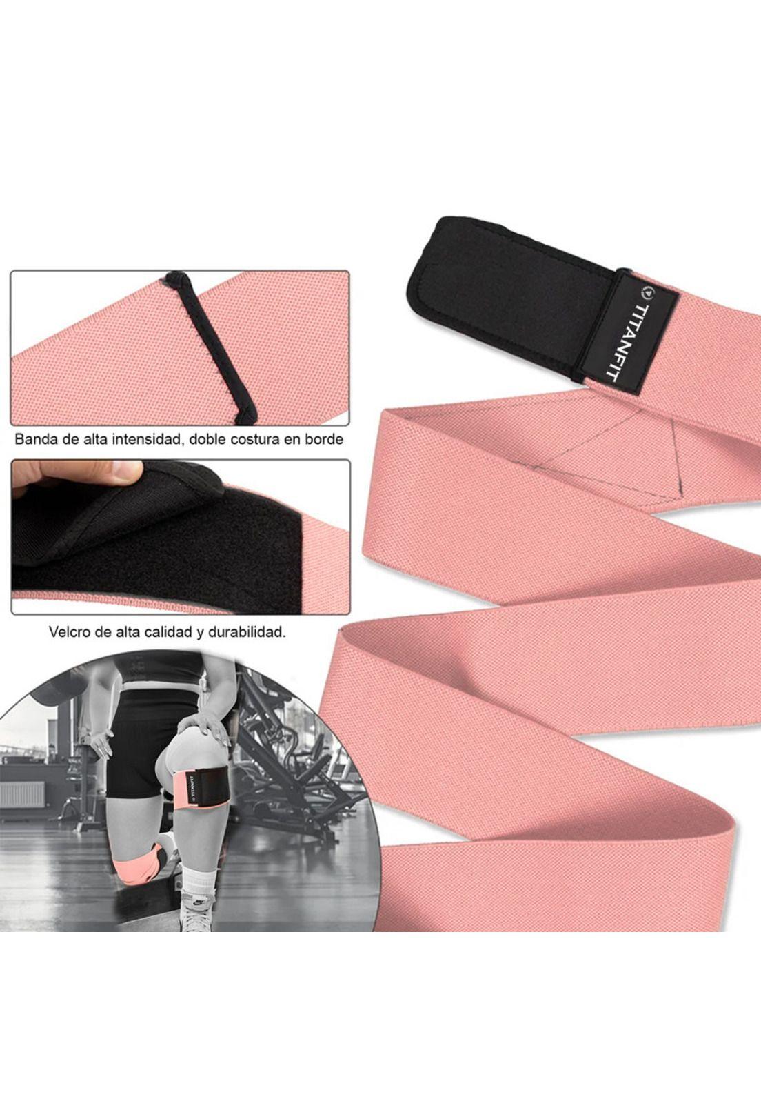 Rodillera elastica Pelta Rosada TitanFit-6