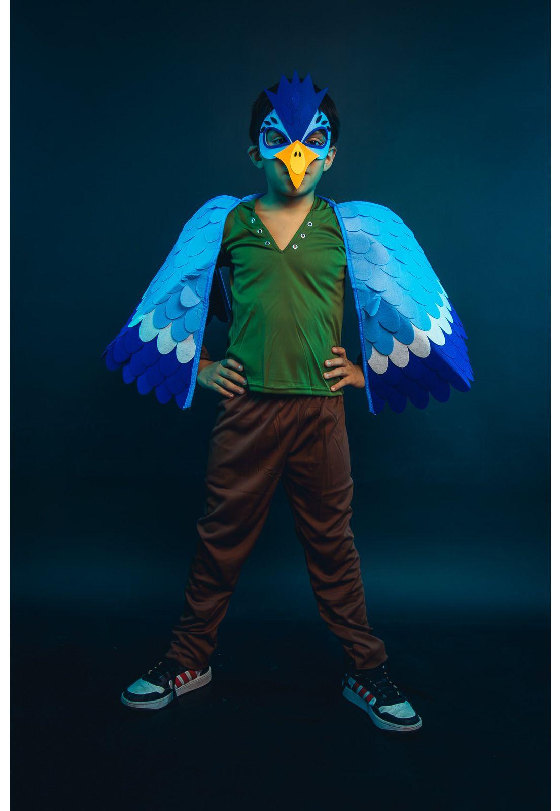 Disfraz Infantil Cosplay Pajaro Ave Azul Niños Juegos Rol-2