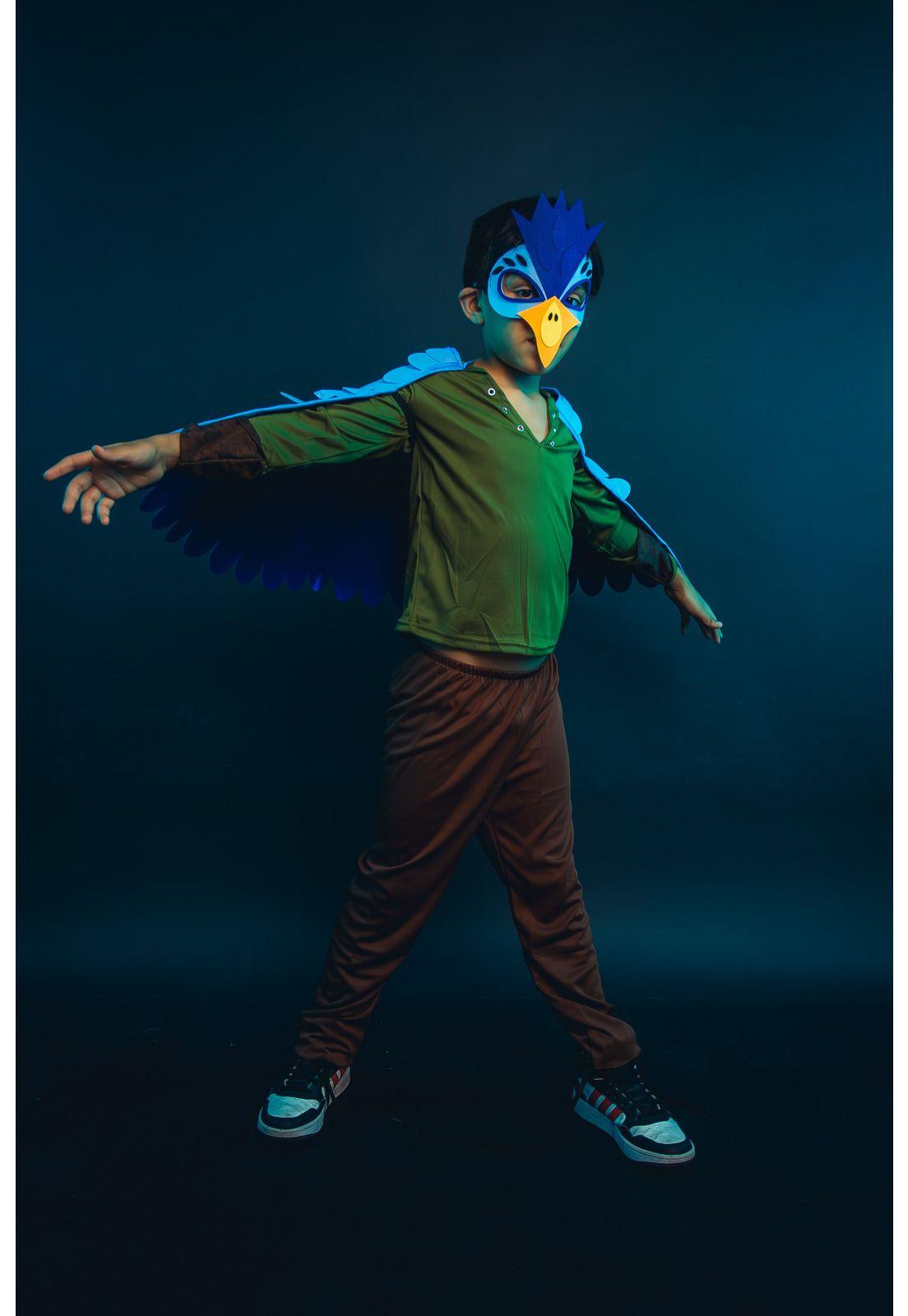 Disfraz Infantil Cosplay Pajaro Ave Azul Niños Juegos Rol-3