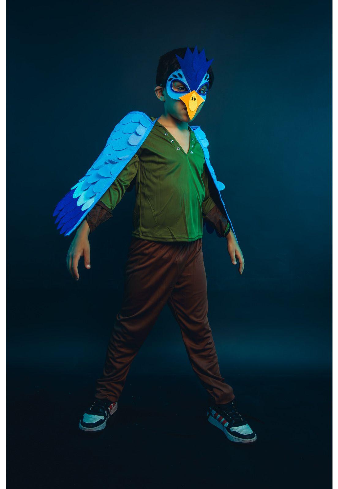Disfraz Infantil Cosplay Pajaro Ave Azul Niños Juegos Rol-4