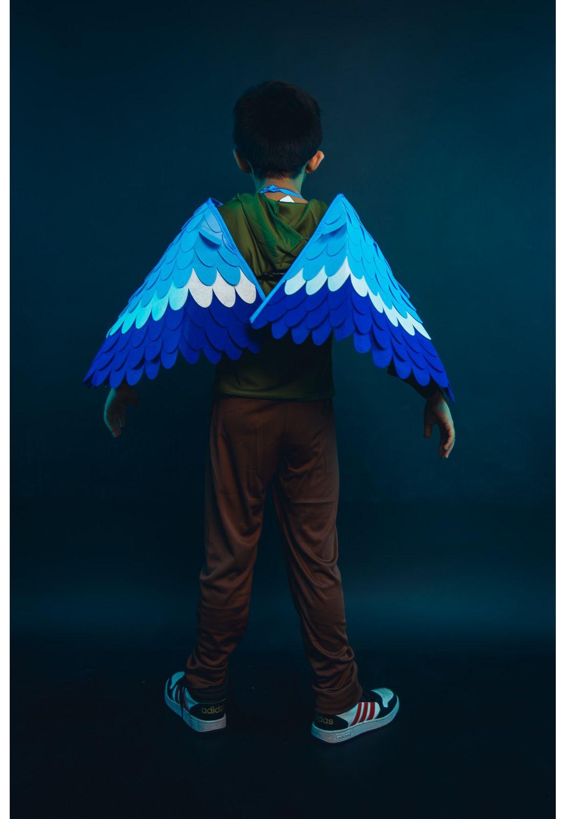 Disfraz Infantil Cosplay Pajaro Ave Azul Niños Juegos Rol-5