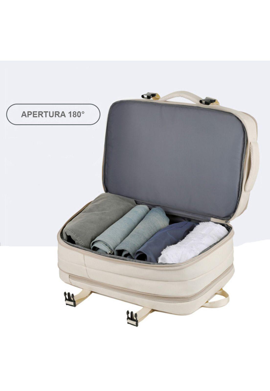 Mochila de viaje expandible 39 L Off white TitanFit-6