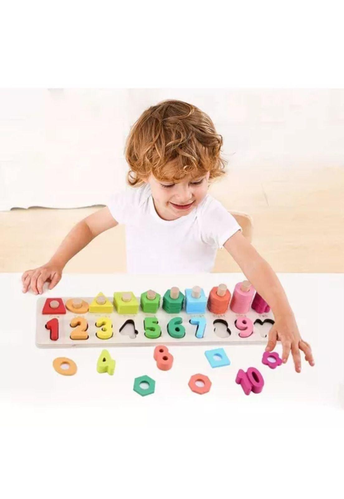 Juguete Didáctico Madera Montessori Conteo Preesco-5