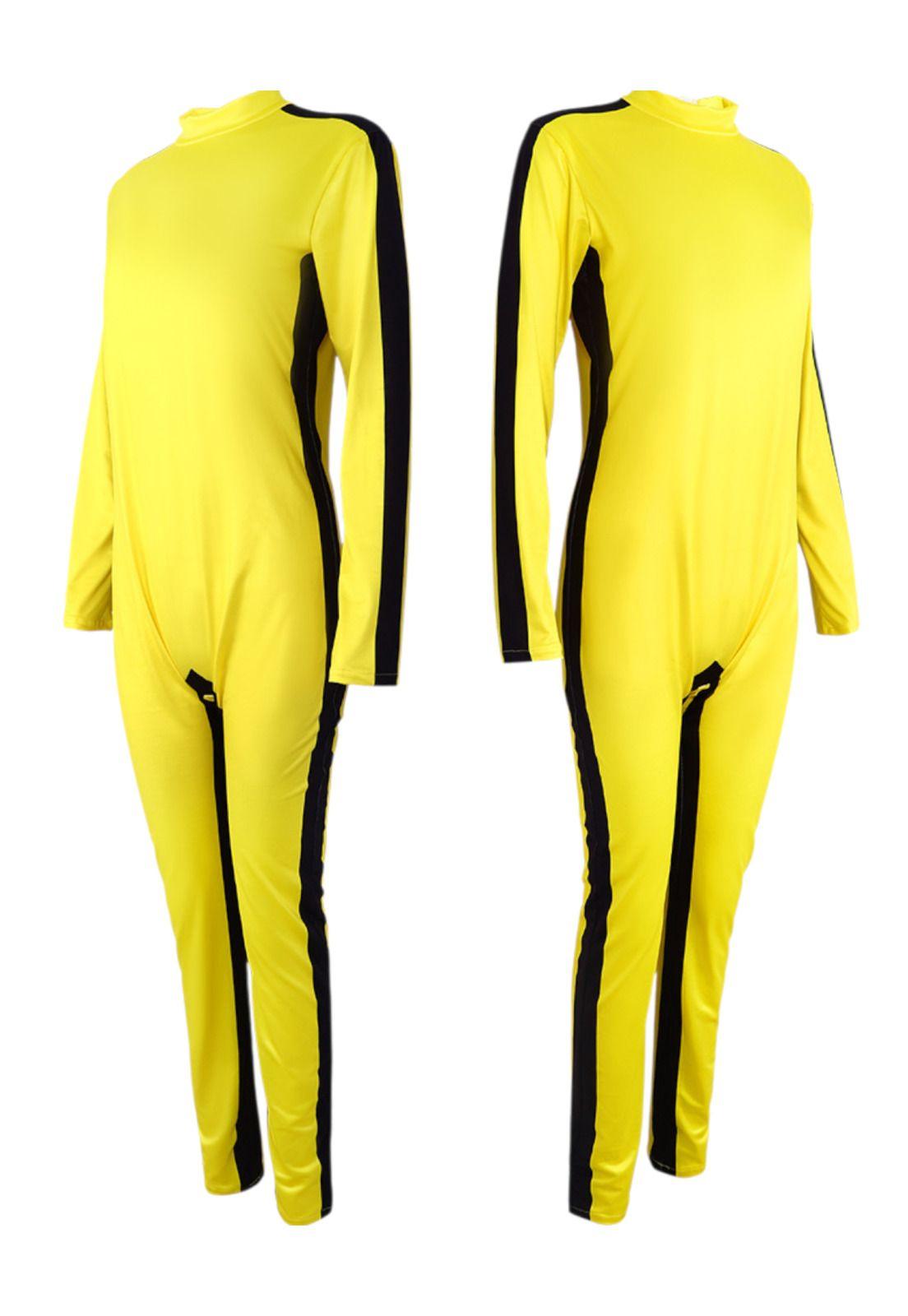 Disfraz De Bruce Lee Para Adulto Completo Mono Kung Fu Artes Marciales Halloween Fiesta Kill Bill-2
