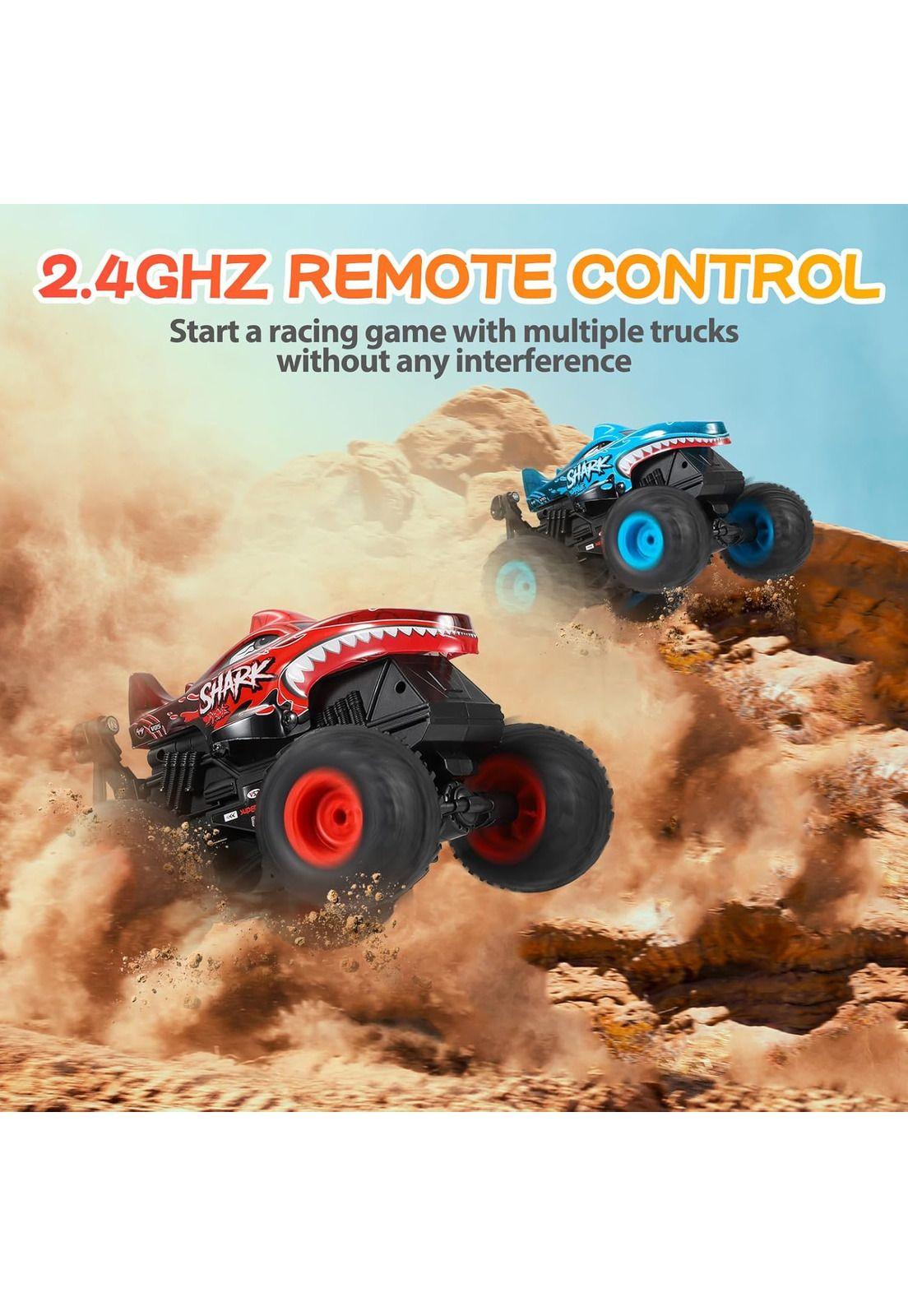 Auto Juguete 4x4 a Control Remoto Tiburón Todo Terreno 360-3