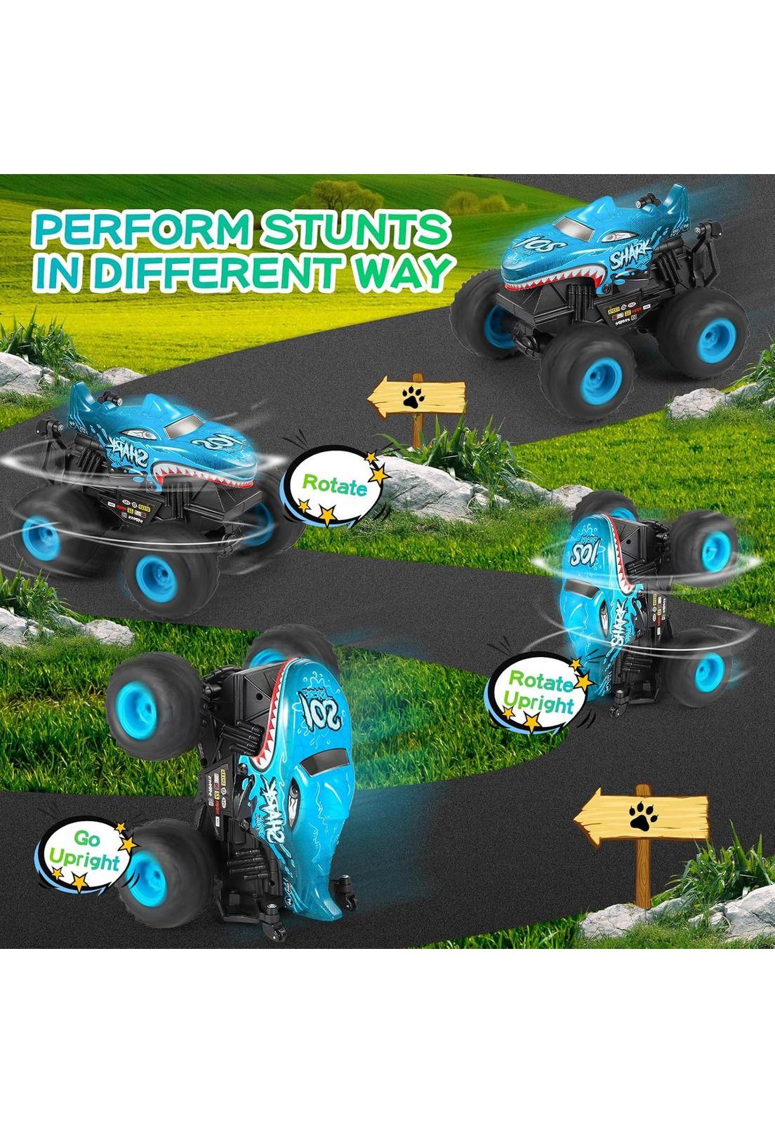 Auto Juguete 4x4 a Control Remoto Tiburón Todo Terreno 360-6