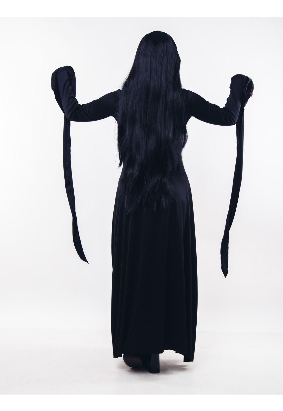 Vestido Disfraz Morticia Addams Halloween-2