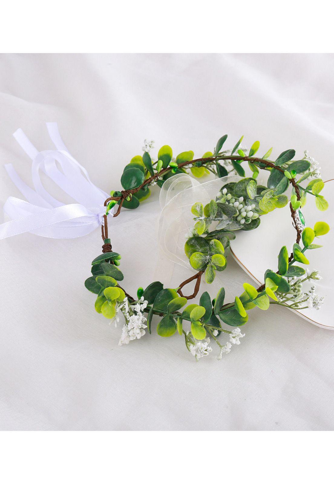 Corona De Elfo Diadema Medieval Con Flores Tiara-7