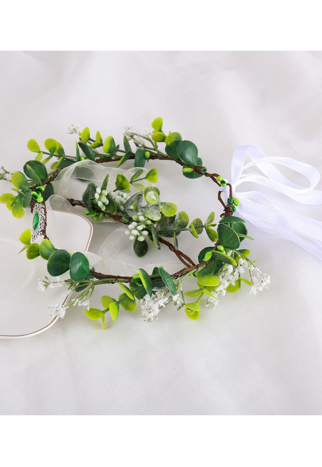 Corona De Elfo Diadema Medieval Con Flores Tiara-8