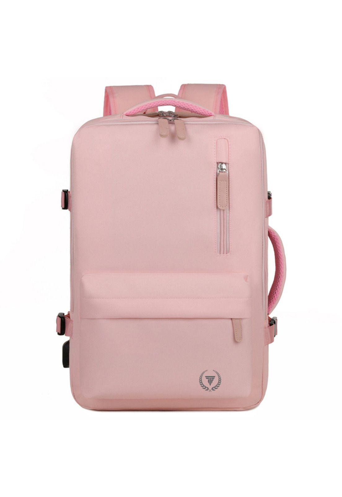 Mochila de viaje expandible 39L Metis Rosada Titanfit-0