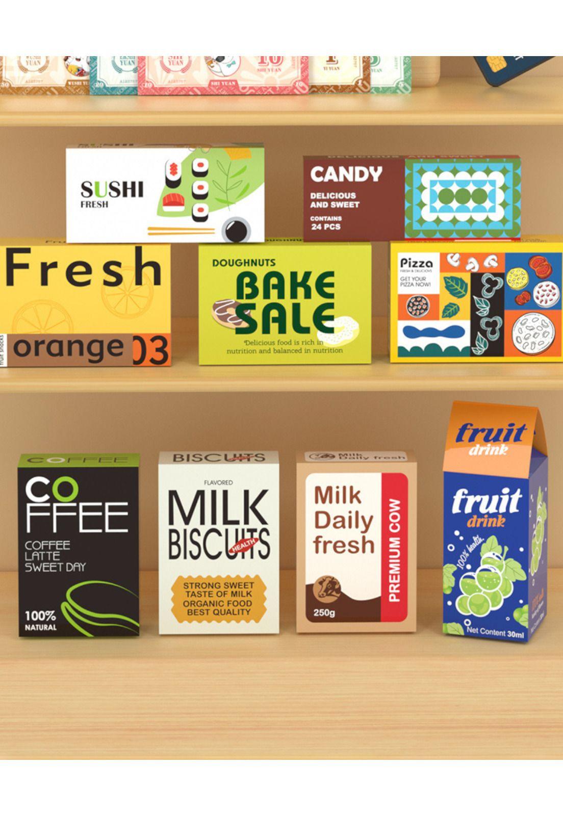 Mostrador supermercado café de juguete con escáner caja-8