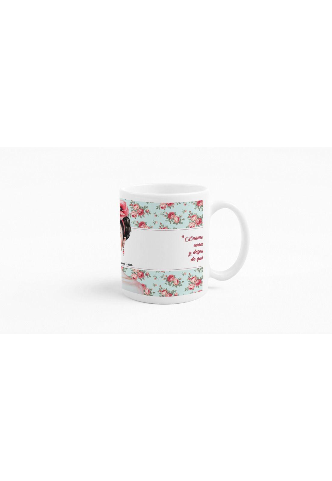Tazones tazas blancas Frida Khalo Enamorate de la vida-2