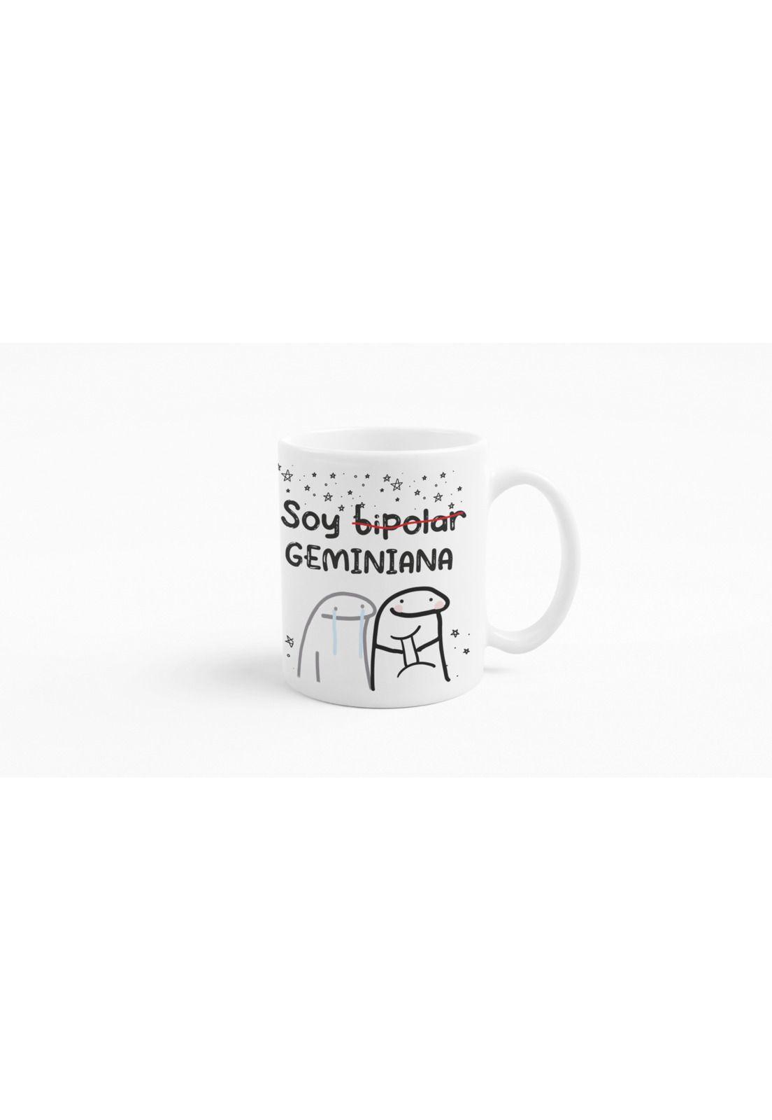 Tazones tazas blancas Soy Bipolar Geminiana Horoscopo-2