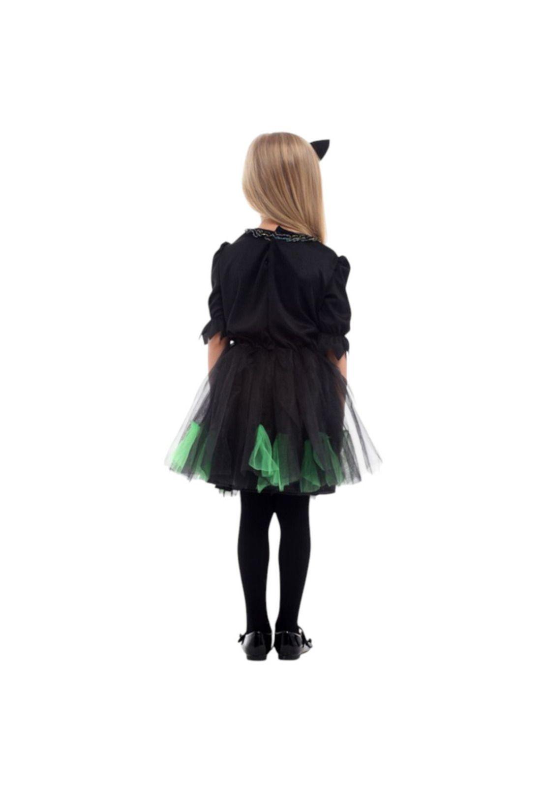 Disfraz Infantil Gato Verde Vestido Niña-4