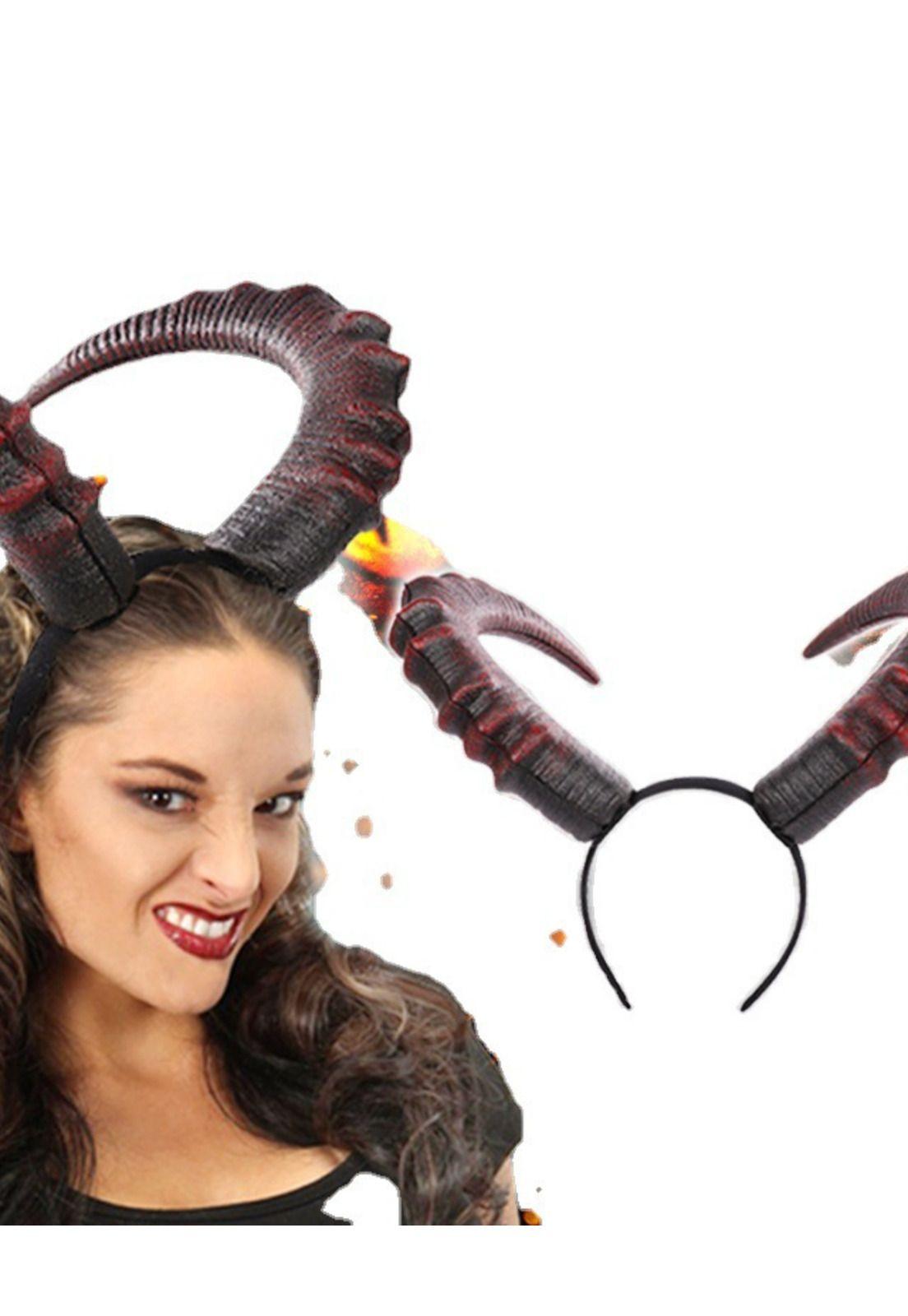 Cintillo Diadema Cuernos Demonio Disfraz Fiesta Halloween-3