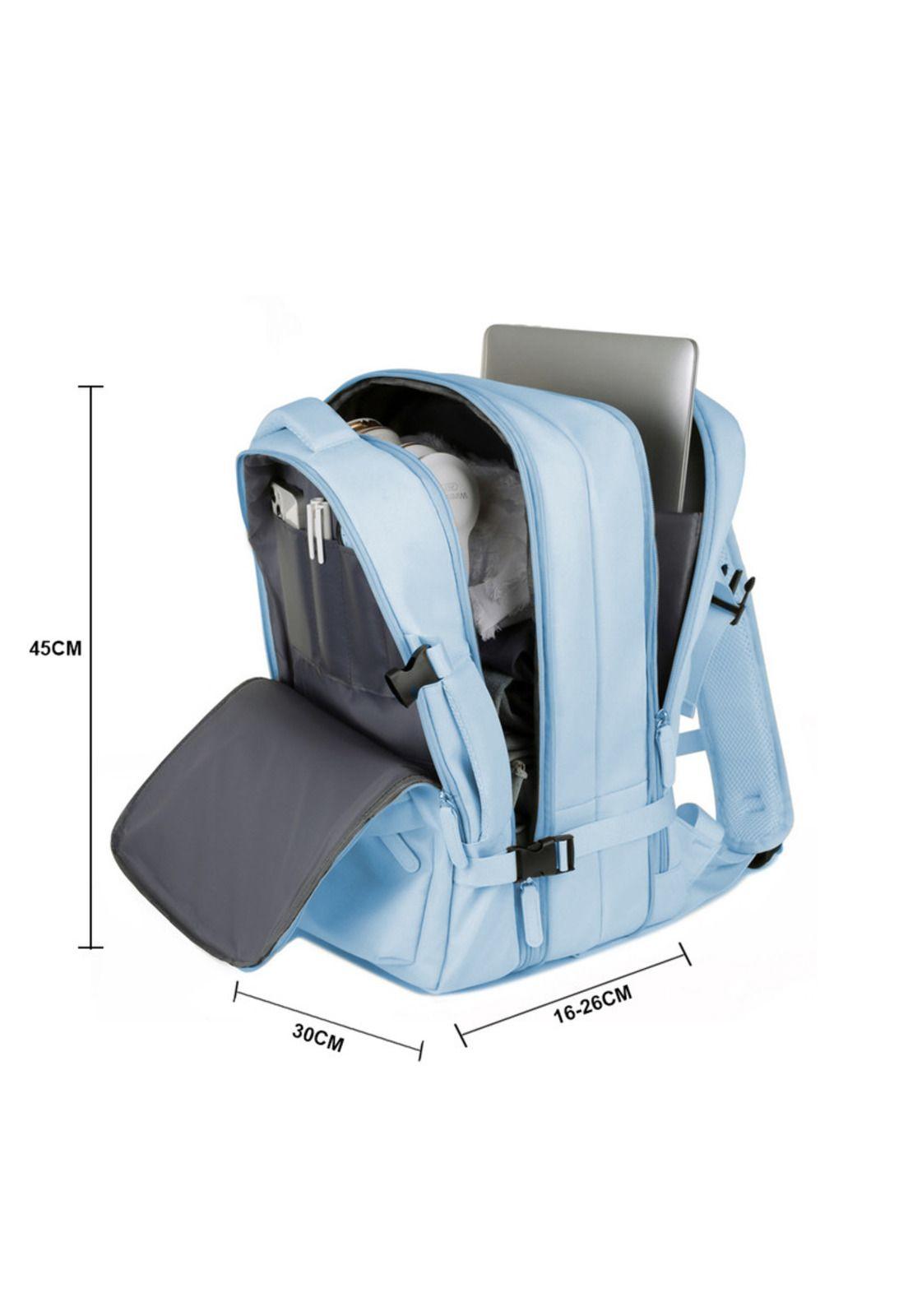 Mochila de viaje expandible 39 L Celeste TitanFit-2