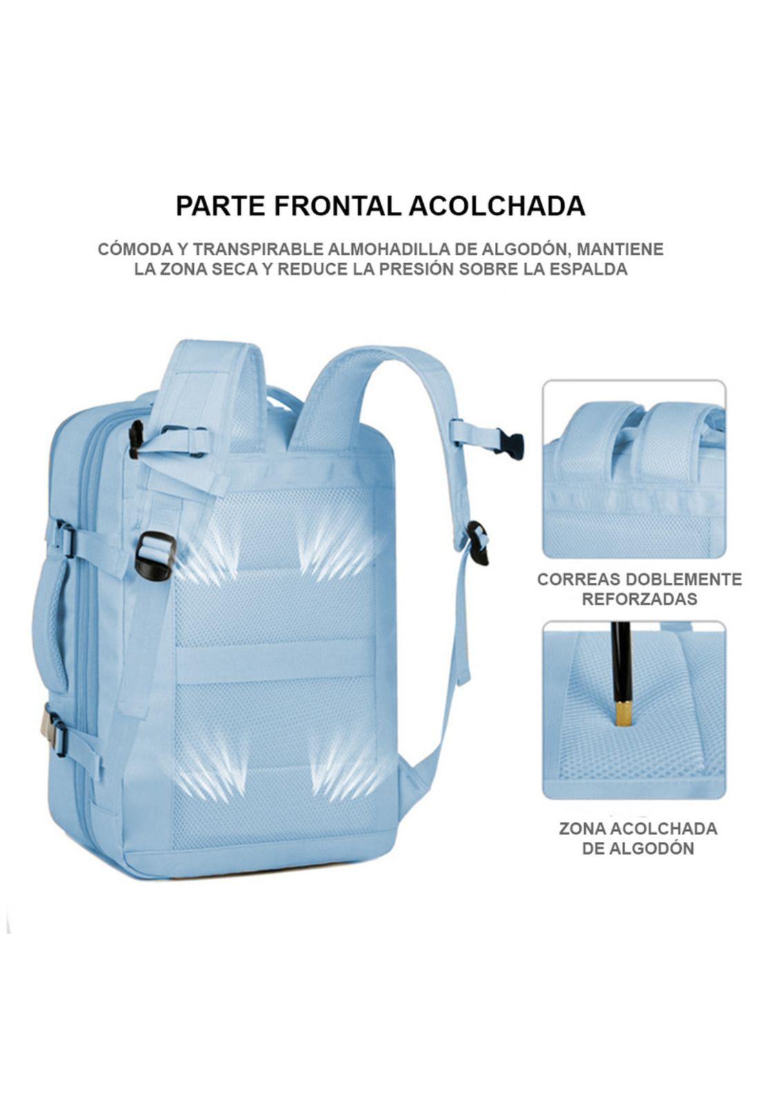 Mochila de viaje expandible 39 L Celeste TitanFit-4
