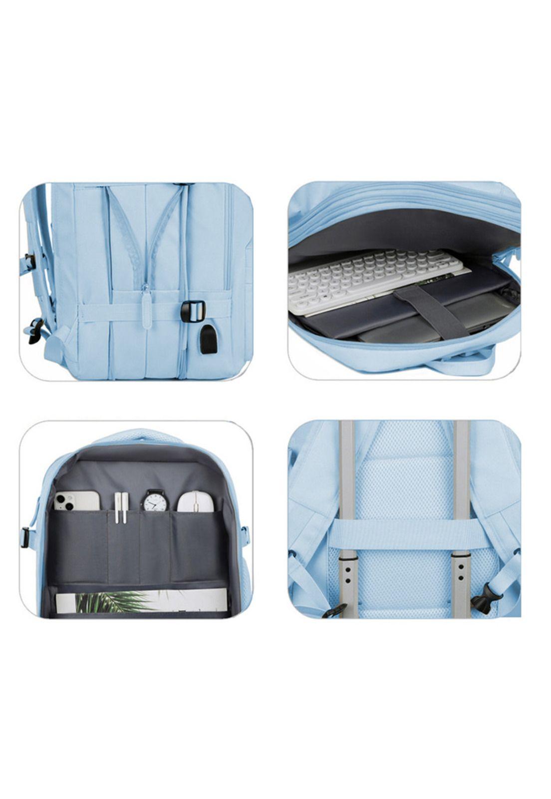 Mochila de viaje expandible 39 L Celeste TitanFit-5