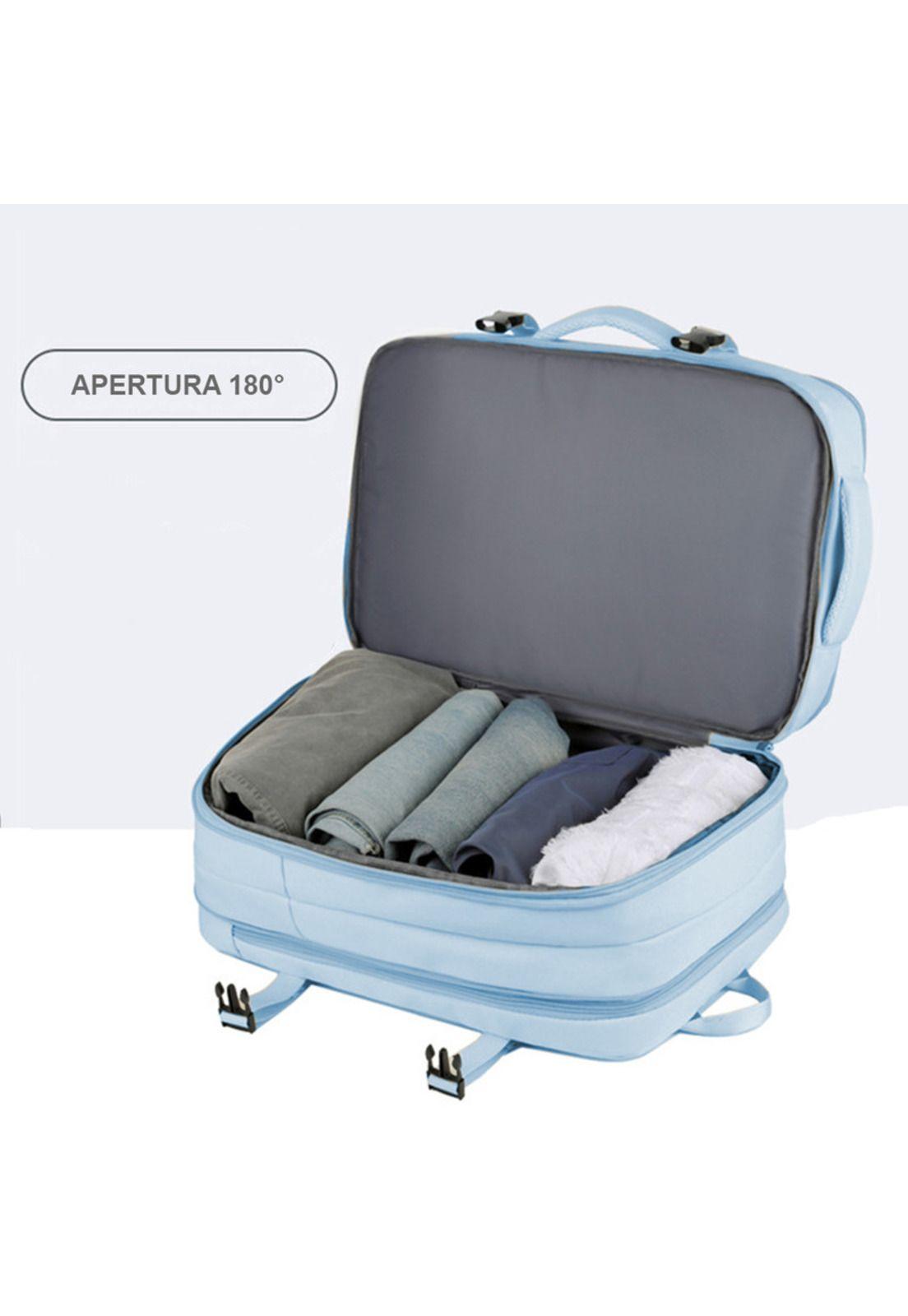 Mochila de viaje expandible 39 L Celeste TitanFit-6