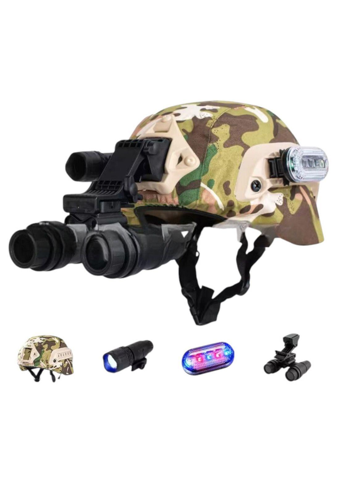 Casco Disfraz Militar Premium Luz-0