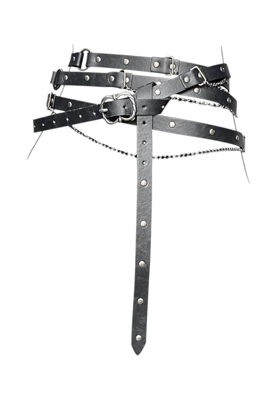 Cinturón Vikingo Medieval Cuero Sintético Accesorio Cosplay-3