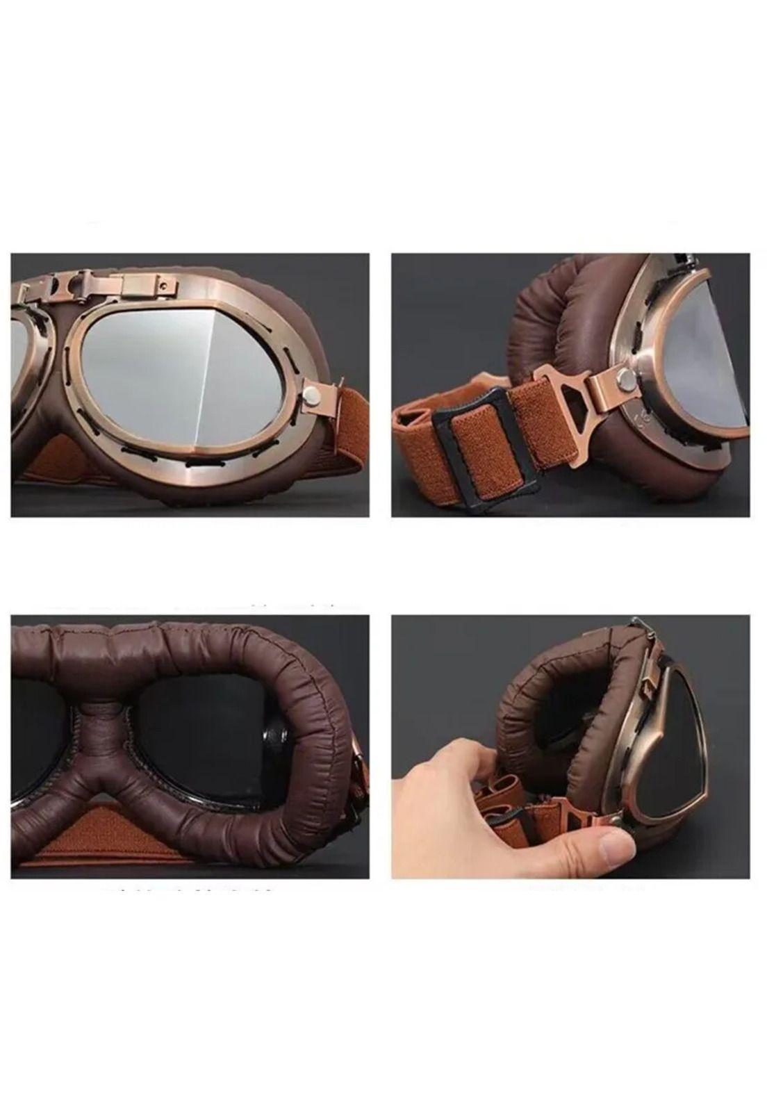 Cosplay Gafas De Moto Vintage Piloto Steampunk-7