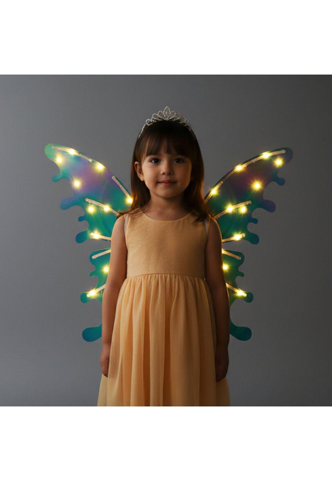 Alas De Hada Con Luces Led y Música Niña Disfraz Fantasía-2